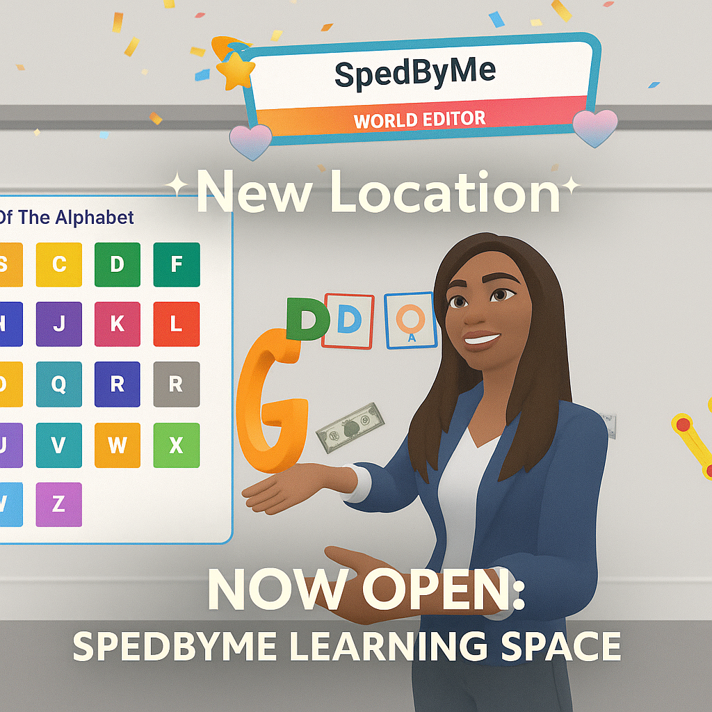 New Location: SPEDbyMe Learning Space